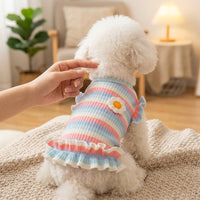 Dog Dress and Cat Dress with Ruffled Skirt, Sleeveless Summer Clothes for Small Dogs and Small Cat Clothes, Casual Style Unisex Spring Outfit