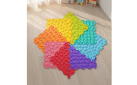 8 Pieces Safe Tactile Sensory Tile Long-Lasting Sensory Mat with Puzzle Edges Supportive Foot Massage Mat Odorless for Playroom