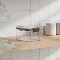 Clear Plastic Canister Sturdy Dry Food Storage Jar Freezer Safe