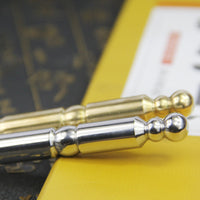 Pure Copper Curved Acupoint Probe Pen with Round Metal Ear Probe