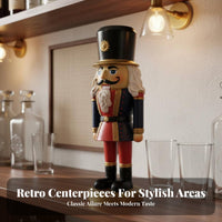 Elegant Look American Design Tabletop Accent Distressed Finish Vintage Resin Figurine Compact Size for Cafe Owners, Wine Cabinet, Bar