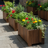 Durable Outdoor Wooden Planter Box for Garden Patio, Moisture-proof and Rot-Resistant