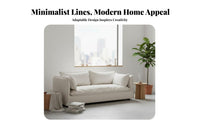 Removable and launderable Cover Two-Seater Fabric Settee Wabi-Sabi design 2-Seater Loveseat Minimalist Design Sofa Comfortable paddings for Small Apartment Dwellers, Guesthouse managers, Living Room, Bedroom, Reception Area, off-whiteice