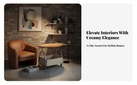 C-Shaped Rolling Table with casters Mobile C-Table 2-Tier Storage for Living Room