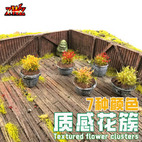 ZWZ Creator Model Textured Flower Cluster for Miniature Scenes DIY Sand Table Model Material