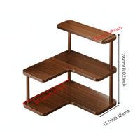 Space-Saving Desk Corner Storage Shelf Compact Desk Corner Shelf 3-Tier Furniture Sturdy for Kitchen Counter
