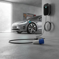 CEE Plug to Standard European Socket Adapter Safe EV Charging Cable Adapter Compatible Portable for Home Garages, Parking Spots