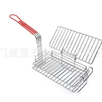 Taco Frying Basket Set - Double Layer Tortilla Fryer Basket with Spring Roll Shaping Rack