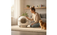 Large Capacity Smart Litter Box with App Control Easy to Maintain Self-Cleaning Cat Litter Box for Living Room, Apartment