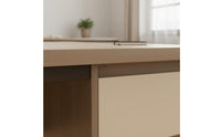 Wide Desktop Desk with Drawers and Shelves Low Formaldehyde Computer Desk with Drawers Industrial Design Home Office Study Table Combination Lock Drawer