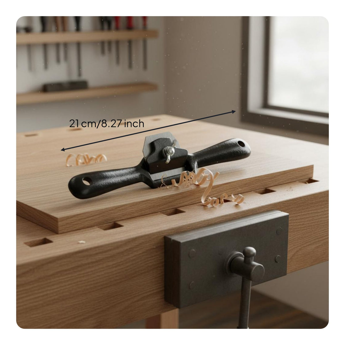 Manual Wood Planer Ergonomic Handles Spokeshave Multi-Purpose for Carpenters