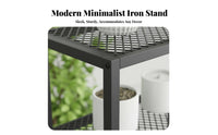 3-Tier Metal Plant Stand Indoor & Outdoor Use Scrolled Metal Etagere Waterproof Floor-Standing for Home Decorators, Living Room