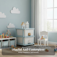 Multi-Bin Toy Storage Unit Large Capacity children's Furniture Easy Assembly