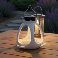 Solar Hanging Bird Feeder Waterproof Crown Bird Feeder Light Sensing for Patio