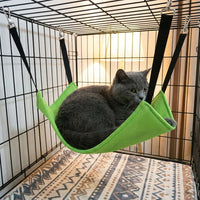 Cat Hammock Style Hanging Cat Bed with Metal Hooks, Breathable Material Indoor Cat Cage Hammock for Kittens, Single Cooling Hammock Hanging Place