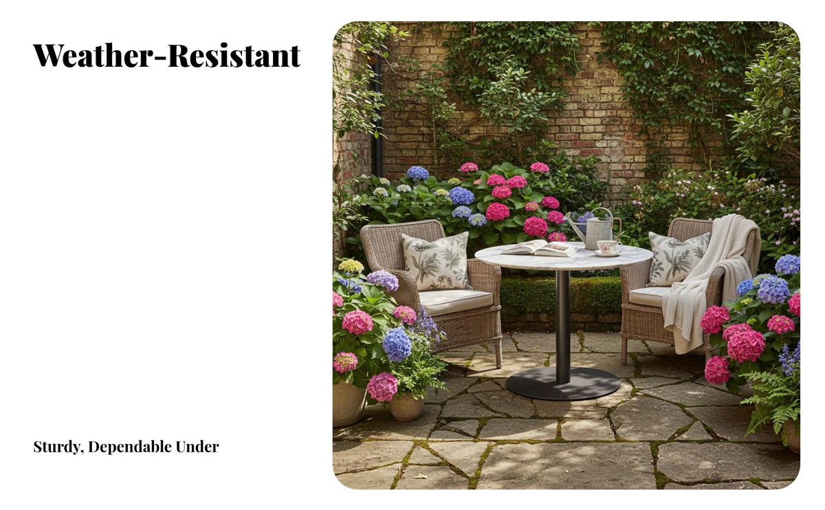 Waterresistant Woven Outdoor Dining set sun-resistant Outdoor Dining Table with Armchairs sun-blocking-Resistant weatherresistant for Families, Homeowners, Business Owners, Terrace, Garden, Courtyard, Restaurant