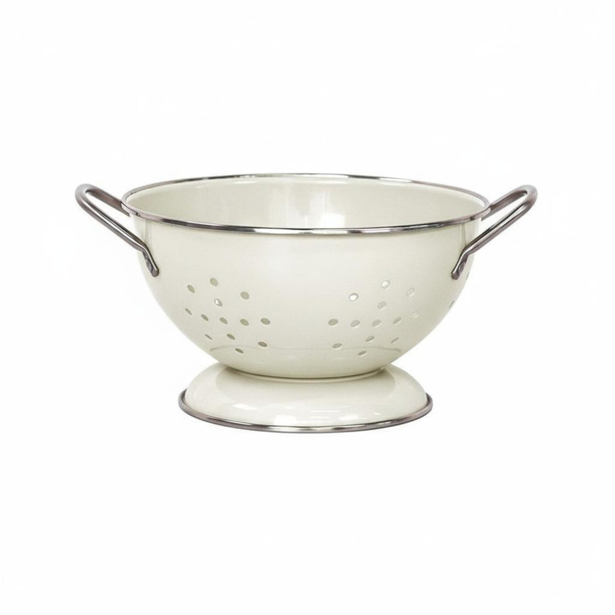 Metal Fruit Strainer Rust-Resistant Kitchen Draining Basket Perforated Food Basket Versatile Draining Bowl with Handles