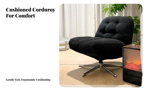 Compact Design Tufted Swivel Armchair Modern Aesthetic Living Room Seating Ergonomic Backrest Accent Chair Comfy Upholstery for Young People, Home Decorators, Balcony, Bedroom, Small Apartment, Reading Nook