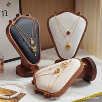 胡桃木纹项链展示架模特项链架首饰品橱窗展示道具首饰展示架陈列