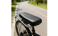 Passenger Seat Cushion with Mounting Base Faux Leather Bike Rear Seat Cushion with Hook and Loop Strap Bike Rack Pad Padded