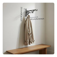 Cast Heavy-Duty Coat Hook Decorative Rustic Wall Hook Heavy Duty Vintage Style Hat Rack for Entryway, Mudroom, Washroom
