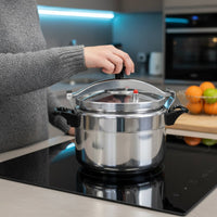 Aluminum Pressure Pot Pressure-Safe-Resistant Stovetop Pressure Pot Cookware Safety Locking Lid Kitchenware Multi-Functional