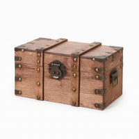 Storage Trunk with Hinged Lid Vintage-Style Wooden Trunk Antiqueinfluenced
