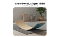 Sensory Training Kids Curved Balance Board Natural Wood Kids Balance Board Unstructured-Ended Play Child-Centered Rocker Multi-Purpose for Toddlers, Adults