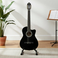Notched Classical Guitar Smooth  39 Inch Classical Guitar Full Size String Instrument for Practice