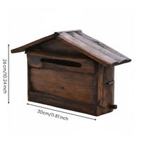 Rainproof Wooden Mailbox Weather Resistant Home Decor Easy Installation