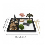 Tabletop Zen Garden Rectangular Desktop Zen Garden Divided for Office