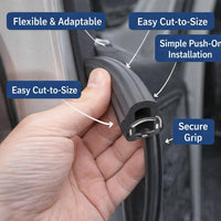 EPDM Rubber Seal Strip with Steel Core, Automotive Door Seal Strip, Car Door Rub #variant:UC-02 U-shaped Seal Ring