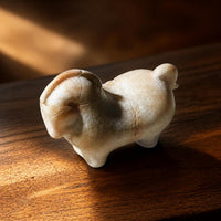 Vintage Style Faux Jade Chinese Horse Figurine for Living Room Office Decor