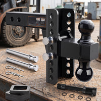 Adjustable Trailer Hitch 2-Inch Trailer Hitch with Locking Pins Carbon Steel for Transporting