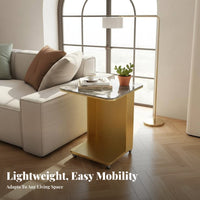 2-Tier Rolling Utility Cart With casters Side Table Modern aesthetic designSaving for Homeowners, Students, Bedroom