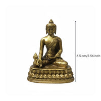 3 Pieces Gold Buddha Figurine Antique Finish Home Decor Long-Lasting for Car