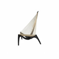 Harp spine Armchair Nordic Design Lounge Chair Designer Inspired Minimalist Aesthetic for Interior Decorators, Book Lovers