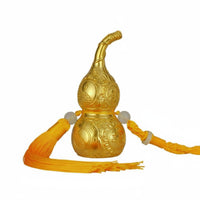 Brass Gourd Statue Golden Gourd Polished Finish Chinese Figurine for Collectors
