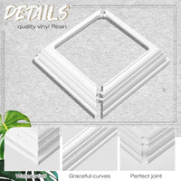 Vinyl Post Skirt Seamless Look Deck Post Base Cover Elegant Design for Porch, Patio
