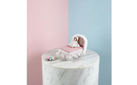 Handmade Soft Dollhouse Furniture Set Lace Trim Miniature Princess Bed for Hobbyists