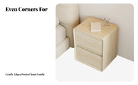Curved Single-Drawer Cabinet Minimalist & Design Nightstand adaptable Use