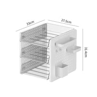 Desktop Pegboard Organizer Accessory Trays Office Organizer Shelf Multi-Layer