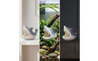 Aquarium Shelter with Open Mouth Molded Aquarium Hide Freshwater for Terrarium