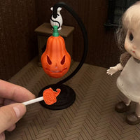 Miniature Glowing Halloween Pumpkin Light for Dollhouse DIY