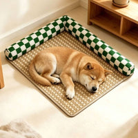 Pet Cooling Mat with Raised Edge Feline Cooling Bed Low-Rise
