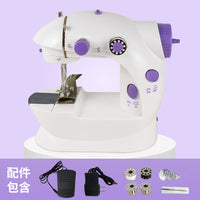 D&D-202小型电动家用全自动缝纫机台式裁缝机带灯脚踏便携缝纫机 美规