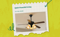 Vintage ceiling fan with remote