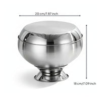 Stainless Steel Bowl Raised Base Mirror Polished Dishwasher Offering Vessel