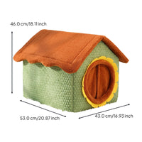 Cat Cave House, Warm Enclosed Bed, Removable Tent, Plush Den