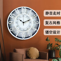 12寸复古钟表挂钟爆款挂墙时尚创意时钟客厅钟欧式创意wall clock